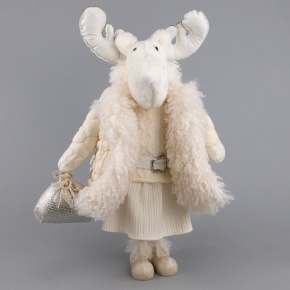 Сувенир Лось Девочка, Н48х31,5х19см, кремовый в интернет-магазине флористических аксессуаров Азалия Декор