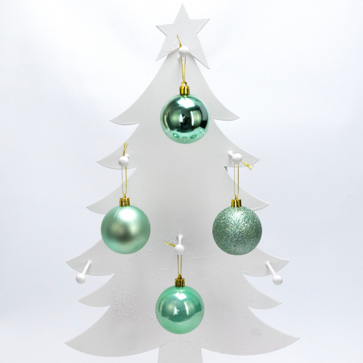 Набор шаров в тубе 10шт. (пластик), D6см, мятный в интернет-магазине флористических аксессуаров Азалия Декор