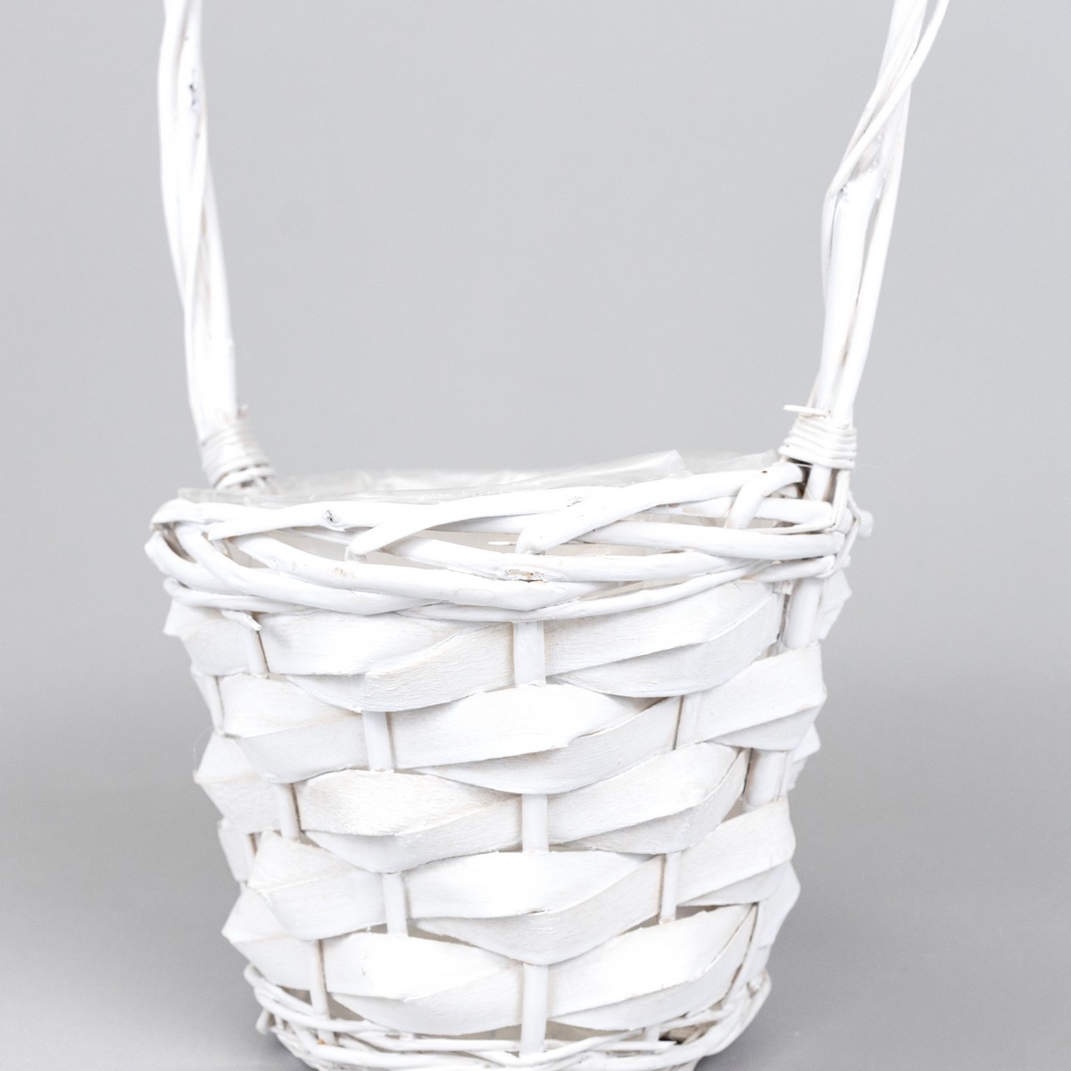 Набор корзин плетеных 3шт. (ива), D25x18xH50см, белый в интернет-магазине флористических аксессуаров Азалия Декор