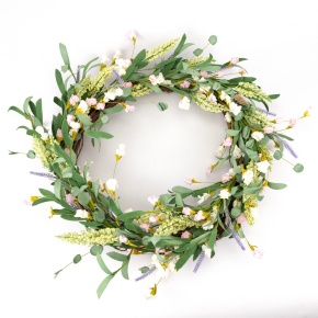 Венок весенний, D65см, зеленый в интернет-магазине флористических аксессуаров Азалия Декор