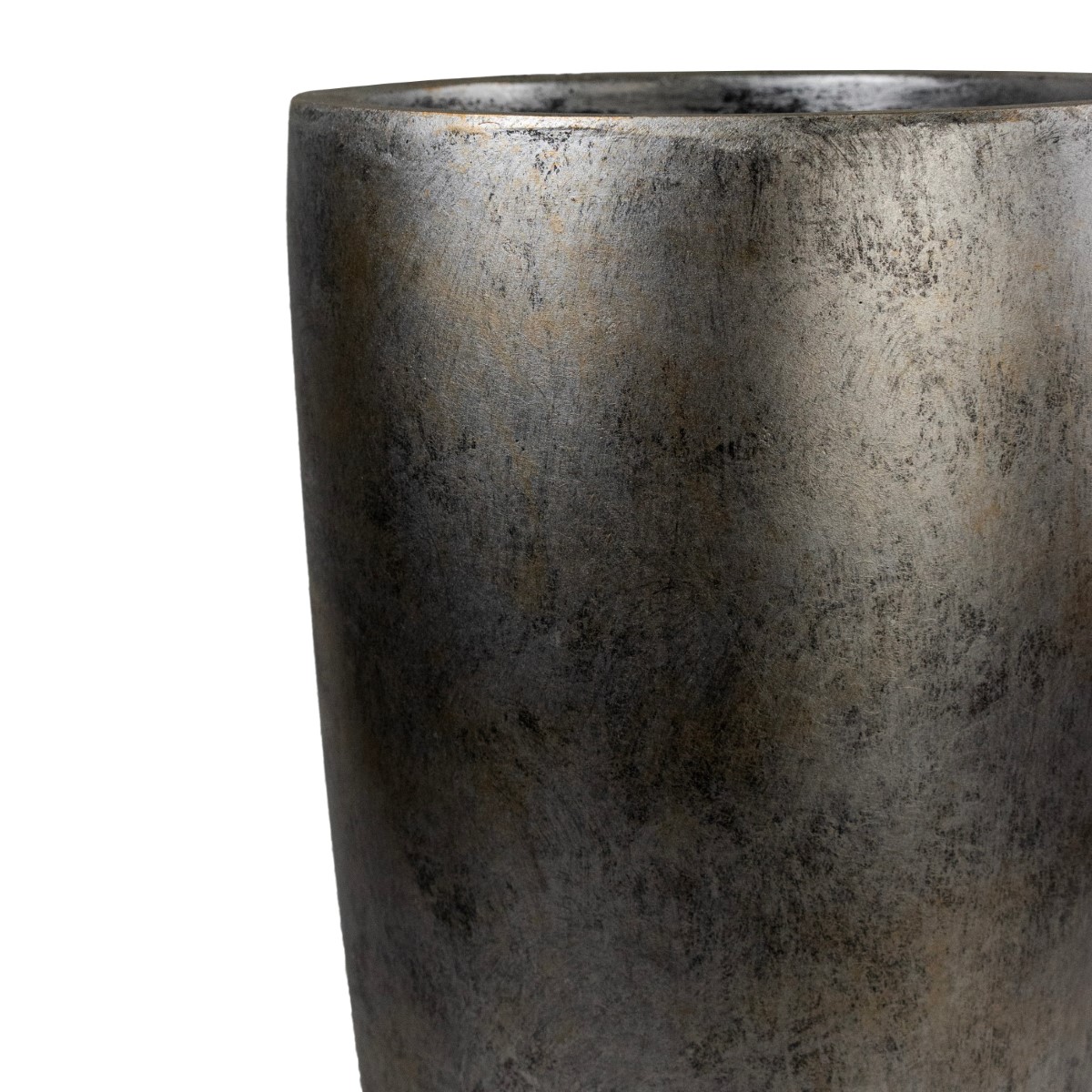 Кашпо Стоун (файбергласс), D41,5xH77,5см, серебряный в интернет-магазине флористических аксессуаров Азалия Декор