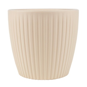 Кашпо со вставкой Эви (пластик), D20xH18см, 4,5л, кремовый в интернет-магазине флористических аксессуаров Азалия Декор