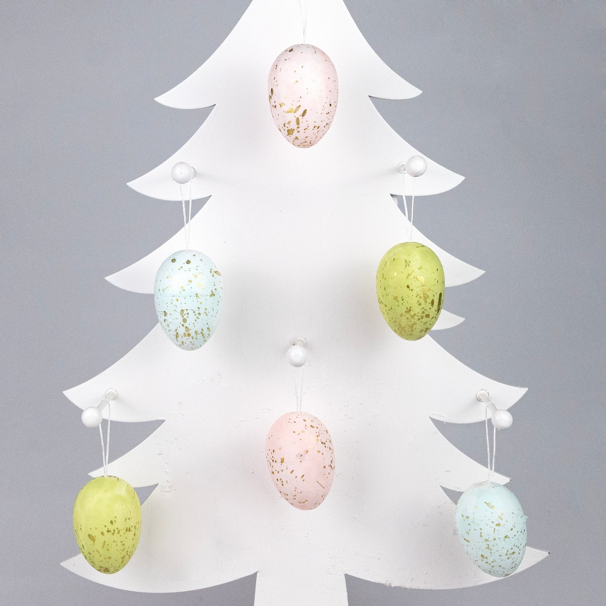 Набор украшений подвесных Яйцо 6шт., 6см, цв. в асс. в интернет-магазине флористических аксессуаров Азалия Декор