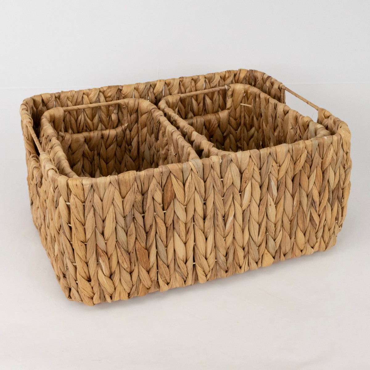 Набор ящиков плетеных 3шт. (растительный материал), 38х27xH17см, натуральный в интернет-магазине флористических аксессуаров Азалия Декор