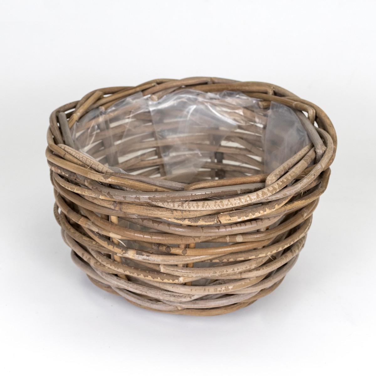 Набор кашпо плетеных 3шт. (ротанг), D35xH21см, серый в интернет-магазине флористических аксессуаров Азалия Декор