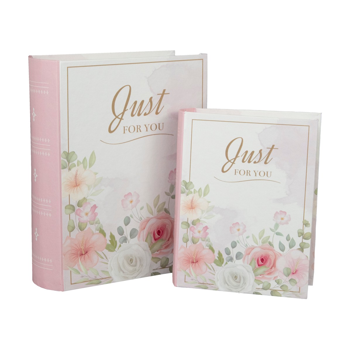Набор коробок подарочных Книга 2шт., 15х12хН4,5 см, розовый в интернет-магазине флористических аксессуаров Азалия Декор