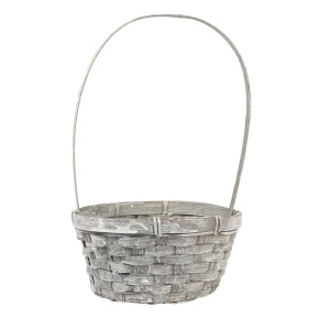 Корзина плетеная (бамбук), 21x16х10хH34см, серый в интернет-магазине флористических аксессуаров Азалия Декор
