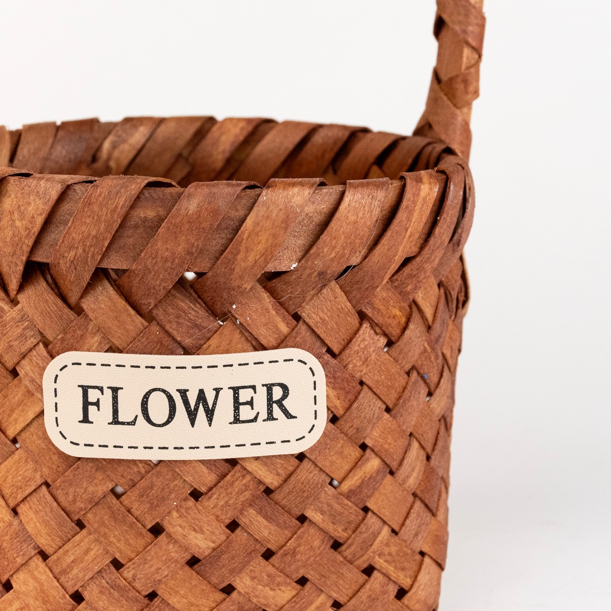 Корзина плетеная (секвойя), D15xH13/38см, светло-коричневый в интернет-магазине флористических аксессуаров Азалия Декор
