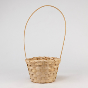 Корзина плетеная (бамбук), D13х9хH30см, натуральный в интернет-магазине флористических аксессуаров Азалия Декор