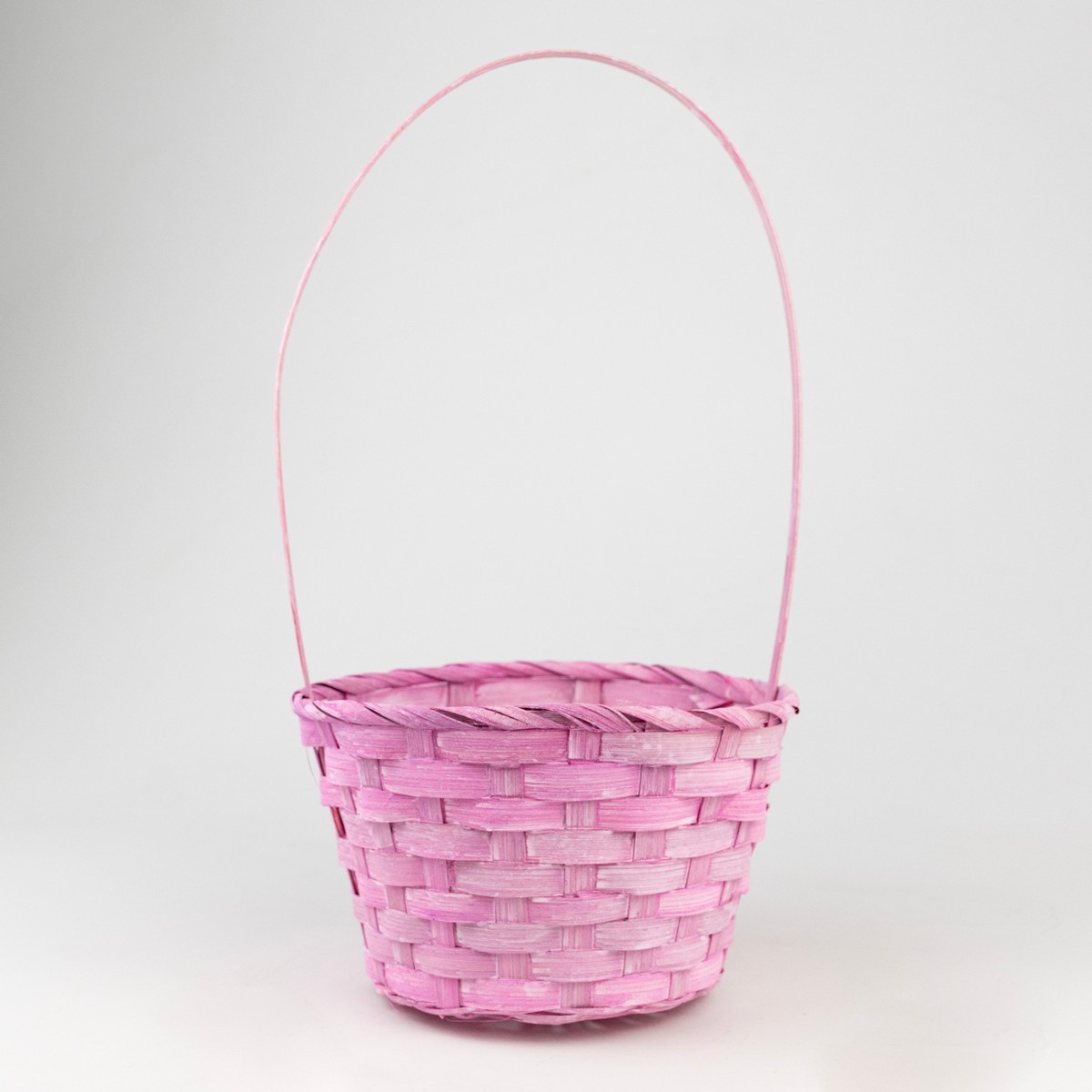 Набор корзин плетеных 3шт.(бамбук), D21х10хH36см, розовый в интернет-магазине флористических аксессуаров Азалия Декор