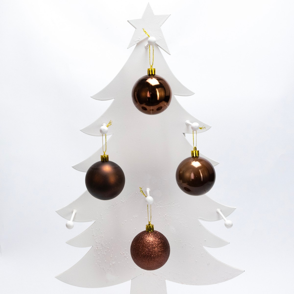 Набор шаров в тубе 10шт. (пластик), D6см, коричневый в интернет-магазине флористических аксессуаров Азалия Декор