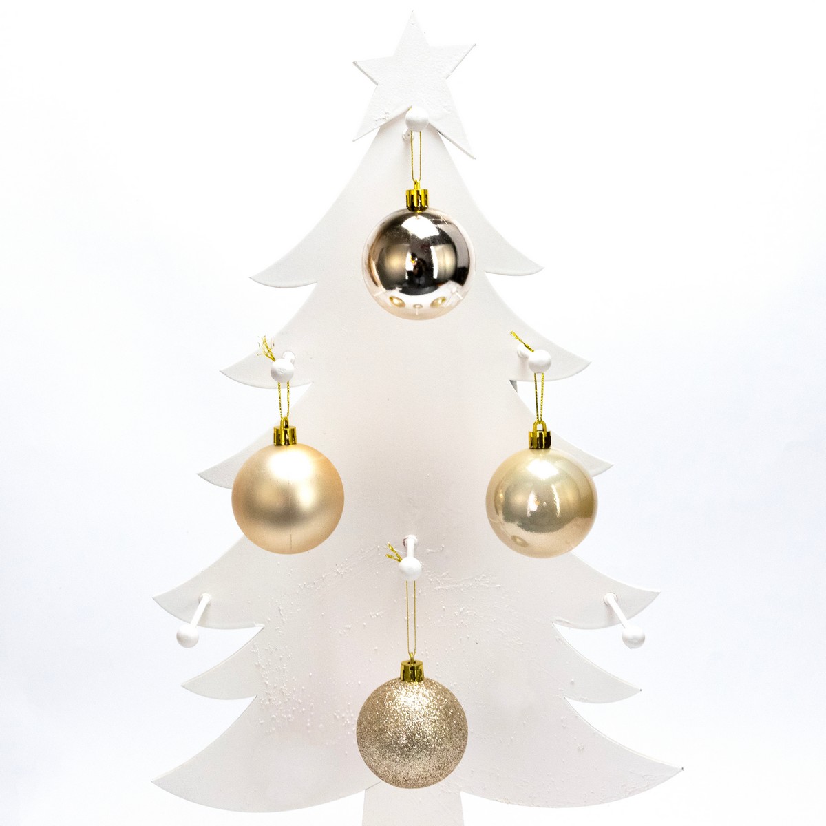 Набор шаров в тубе 10шт. (пластик), D6см, шампань в интернет-магазине флористических аксессуаров Азалия Декор