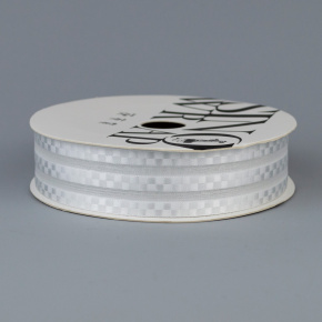 Лента Полосы (полиэстер), 25 мм 16,4 м, белый в интернет-магазине флористических аксессуаров Азалия Декор