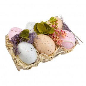 Набор яиц в кассете 6шт., 17х13см, цв. в асс. в интернет-магазине флористических аксессуаров Азалия Декор