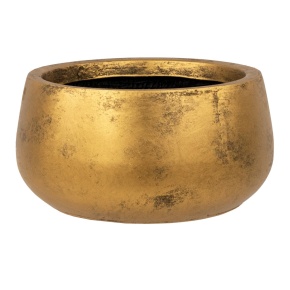 Кашпо Стоун (файбергласс), D32xH16,5см, золотой в интернет-магазине флористических аксессуаров Азалия Декор