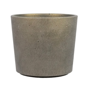 Кашпо Аура (бетон), D11xH10см, 0,6л, серый в интернет-магазине флористических аксессуаров Азалия Декор