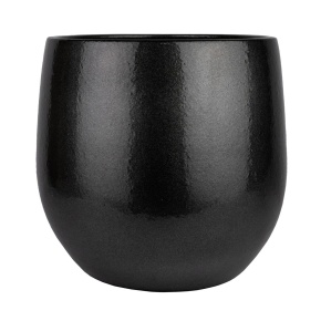 Кашпо (керамика), D23xН21см, черный в интернет-магазине флористических аксессуаров Азалия Декор