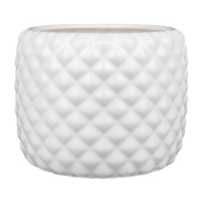 Кашпо (керамика), D18xН17см, белый в интернет-магазине флористических аксессуаров Азалия Декор