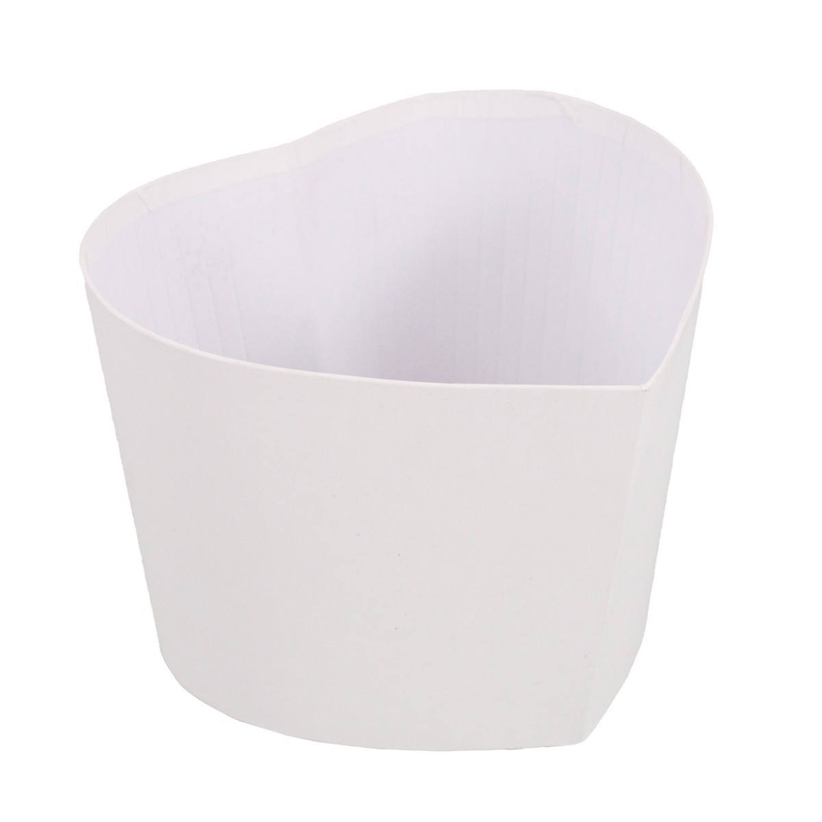 Кашпо для цветов Сердце, 14,5х13хН10см, белый в интернет-магазине флористических аксессуаров Азалия Декор