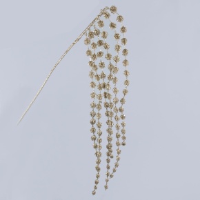 Ветка декоративная с глиттером, 110см, шампань в интернет-магазине флористических аксессуаров Азалия Декор