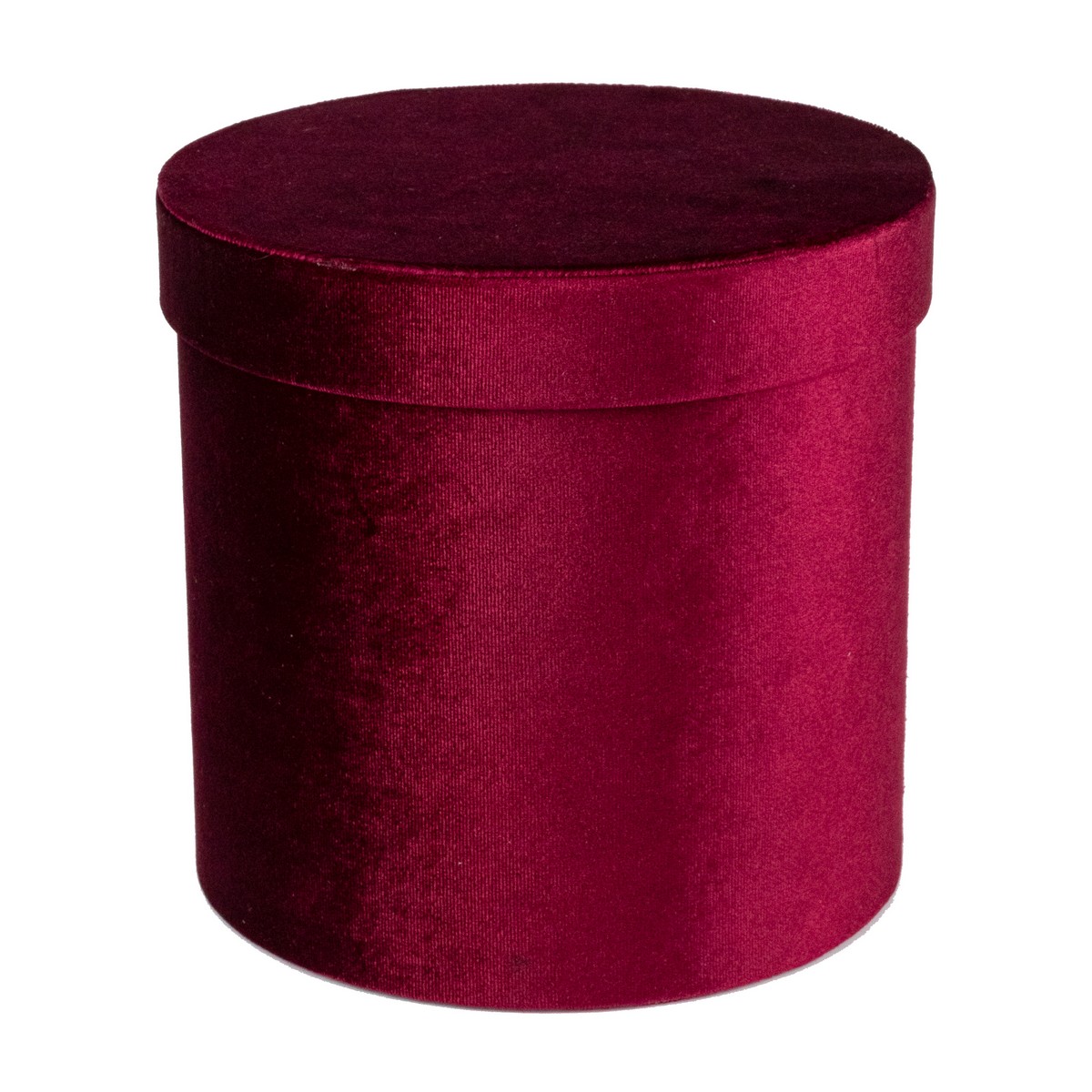 Набор коробок подарочных круглых 3шт., D18xH17,7см, бордовый в интернет-магазине флористических аксессуаров Азалия Декор