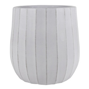 Кашпо Риб (файбергласс), D44xH44см, серый в интернет-магазине флористических аксессуаров Азалия Декор