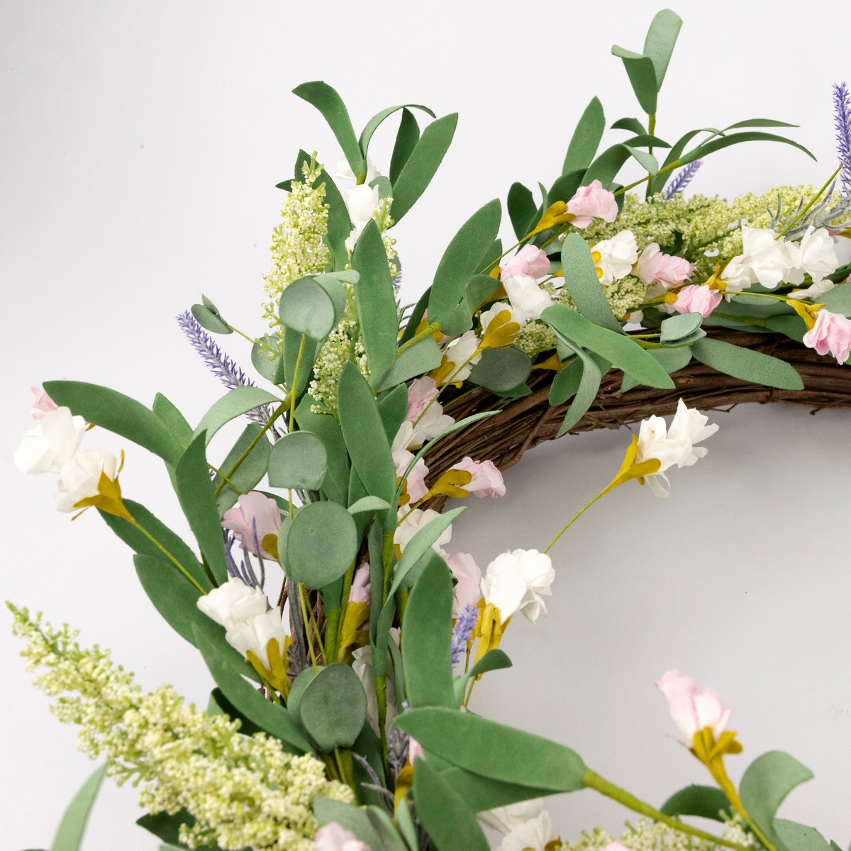 Венок весенний, D65см, зеленый в интернет-магазине флористических аксессуаров Азалия Декор