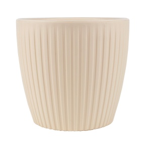 Кашпо со вставкой Эви (пластик), D17.5xH15.5см, 3л, кремовый в интернет-магазине флористических аксессуаров Азалия Декор