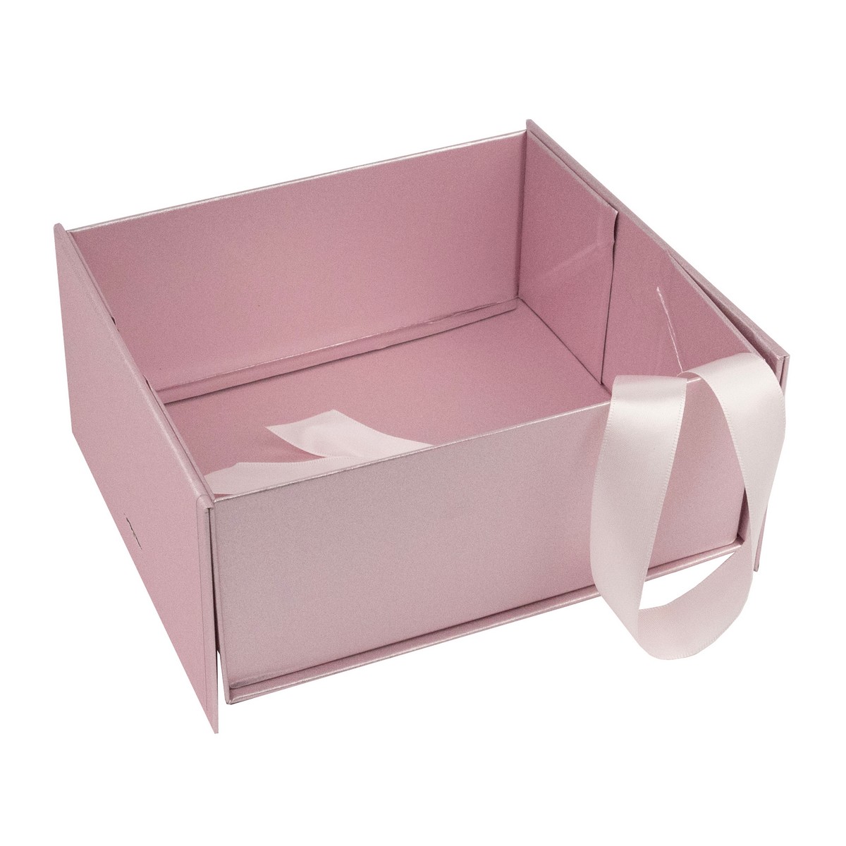 Коробка подарочная (картон), 21х19хН9см, розовый в интернет-магазине флористических аксессуаров Азалия Декор