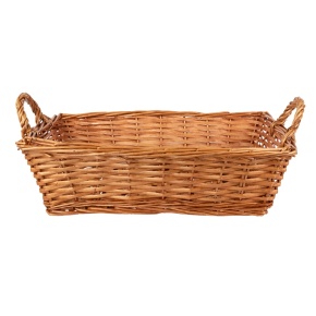 Поднос плетеный прямоугольный (ива), 43x34xH12см, светло-коричневый в интернет-магазине флористических аксессуаров Азалия Декор
