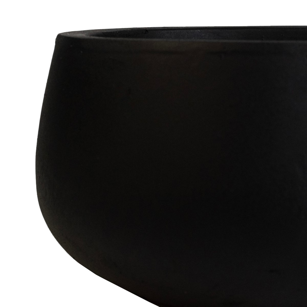 Кашпо Стоун (файбергласс), D32xH16,5см, черный в интернет-магазине флористических аксессуаров Азалия Декор