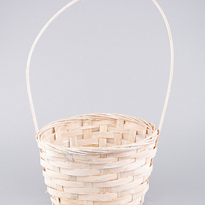 Корзина плетеная (бамбук), D16х10хH32см, персиковый в интернет-магазине флористических аксессуаров Азалия Декор