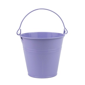 Кашпо Три Линии Ведерко с ручкой (металл), D11,5xH10см, сиреневый в интернет-магазине флористических аксессуаров Азалия Декор