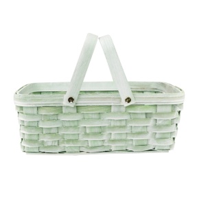 Корзина плетеная, 31,5x21,5xH25,5см, зеленый в интернет-магазине флористических аксессуаров Азалия Декор