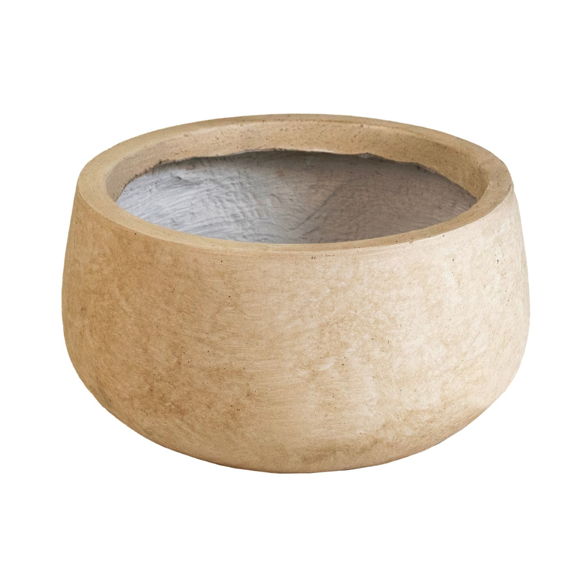 Кашпо Стоун (файбергласс), D24xH12см, кремовый в интернет-магазине флористических аксессуаров Азалия Декор