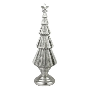 Сувенир Елочка (полирезин), Н20,5х6,5х6,5см, серебряный в интернет-магазине флористических аксессуаров Азалия Декор