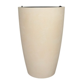 Кашпо Замша (бетон), D30xH46см, 22,5л, белый в интернет-магазине флористических аксессуаров Азалия Декор