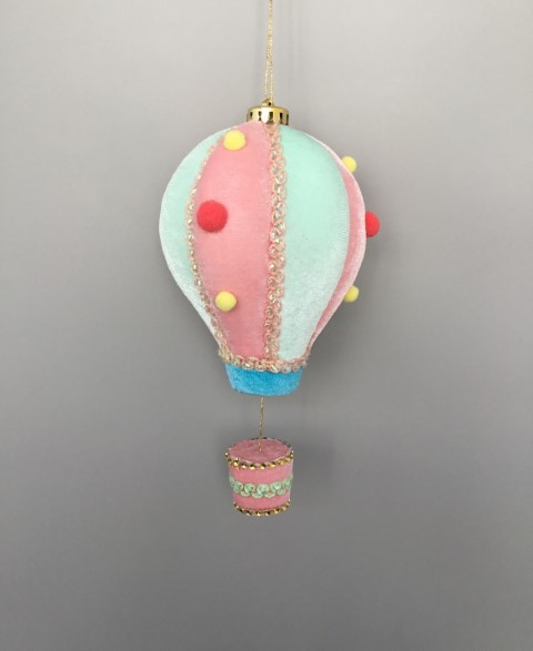 Украшение подвесное Воздушный шар, Н29х12х12см, цв. в асс. в интернет-магазине флористических аксессуаров Азалия Декор