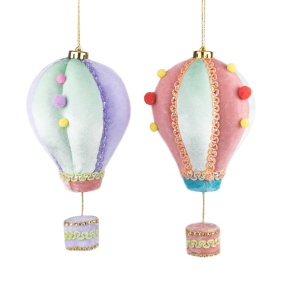 Украшение подвесное Воздушный шар, Н29х12х12см, цв. в асс. в интернет-магазине флористических аксессуаров Азалия Декор