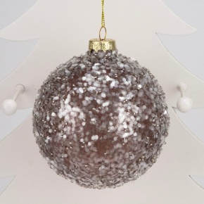 Украшение подвесное Шар (стекло), D10см, темно-розовый в интернет-магазине флористических аксессуаров Азалия Декор