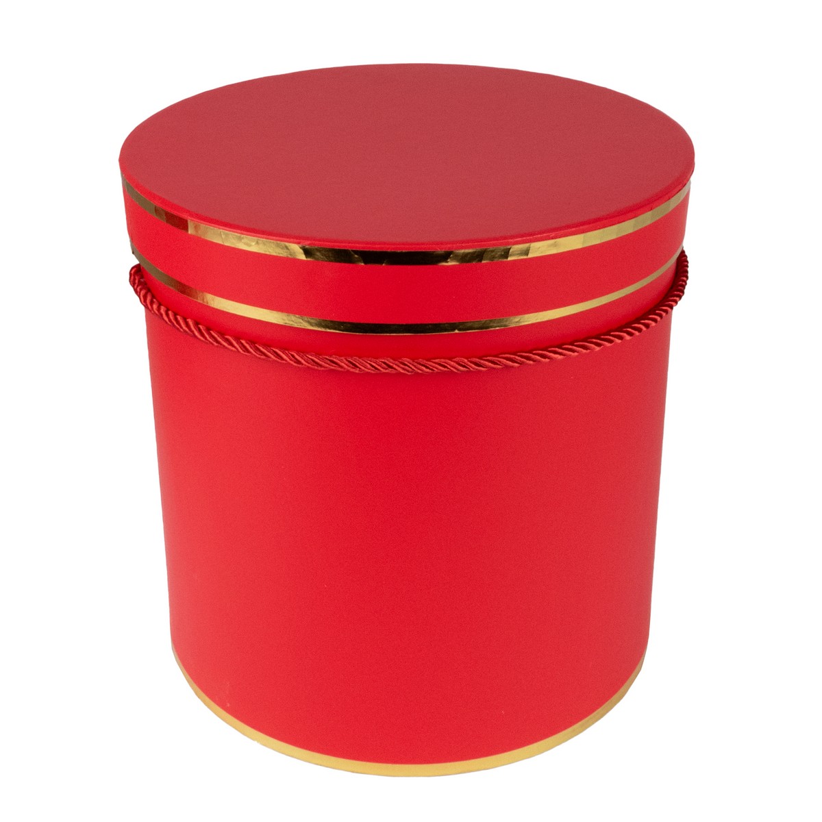 Набор коробок подарочных круглых 3шт., 23х23см, красный в интернет-магазине флористических аксессуаров Азалия Декор