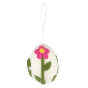 Украшение подвесное Яйцо (пенопласт/текстиль), H11хD8см, белый в интернет-магазине флористических аксессуаров Азалия Декор
