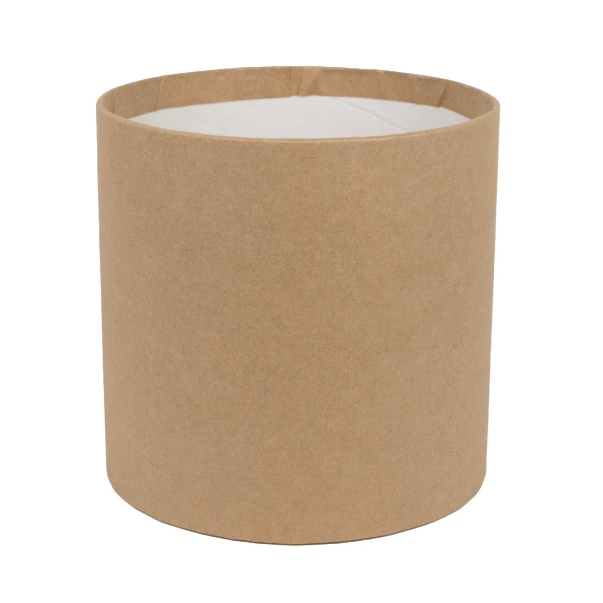 Коробка подарочная круглая без крышки, D14xH14 см, коричневый в интернет-магазине флористических аксессуаров Азалия Декор