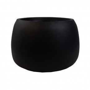 Кашпо Стоун (файбергласс), D29xH20см, черный в интернет-магазине флористических аксессуаров Азалия Декор
