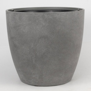 Кашпо Замша (бетон), D30xH28см, 13л, серый в интернет-магазине флористических аксессуаров Азалия Декор