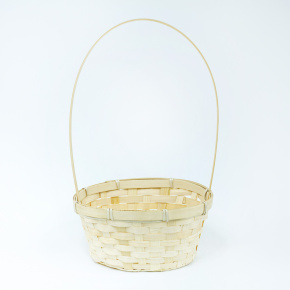 Корзина плетеная (бамбук), 21x16х10хH34см, натуральный в интернет-магазине флористических аксессуаров Азалия Декор