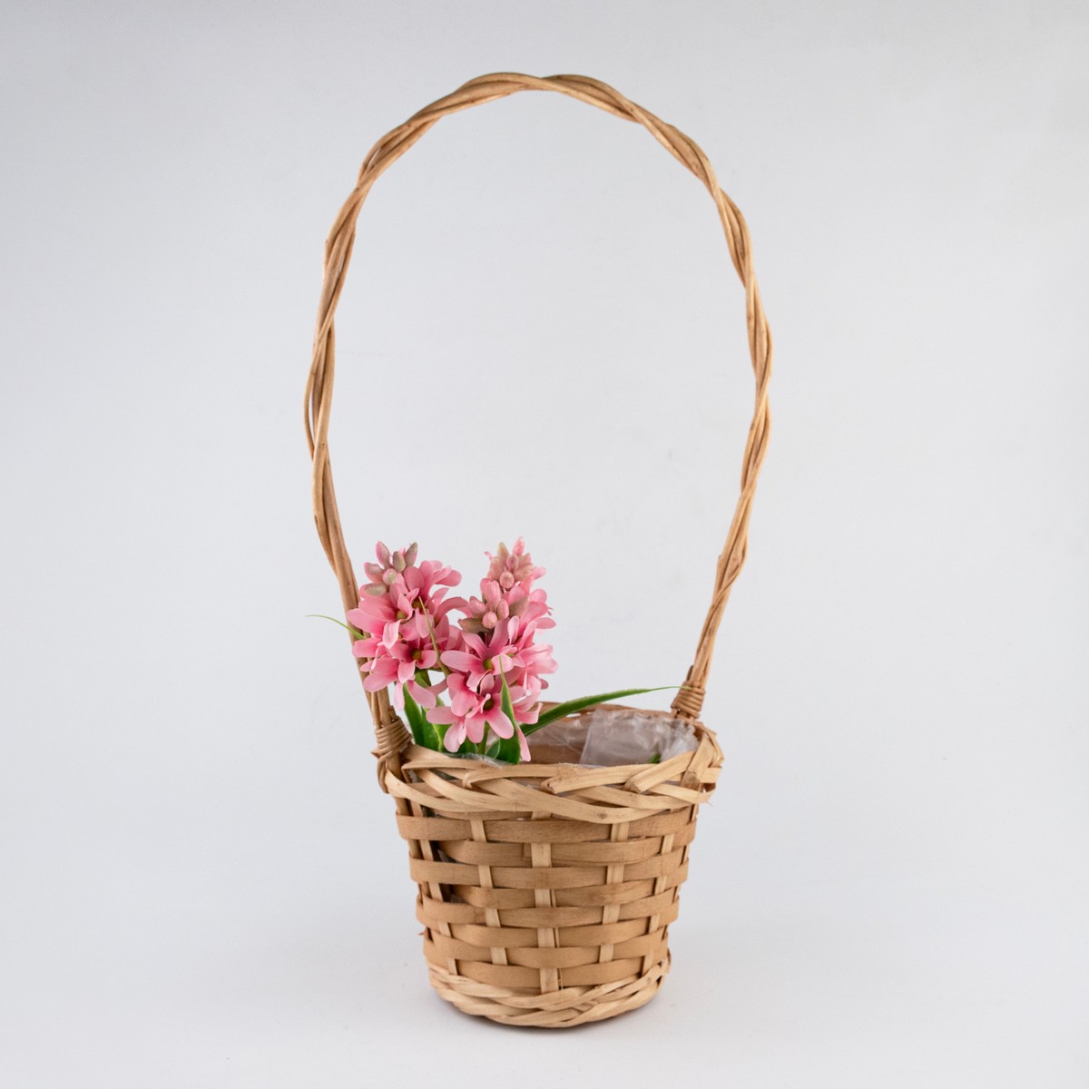 Корзина плетеная (ива), D15x13xH42см, натуральный в интернет-магазине флористических аксессуаров Азалия Декор
