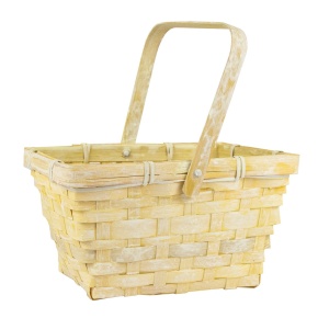 Корзина плетеная (бамбук), 19x14,5x11xH21см, желтый в интернет-магазине флористических аксессуаров Азалия Декор