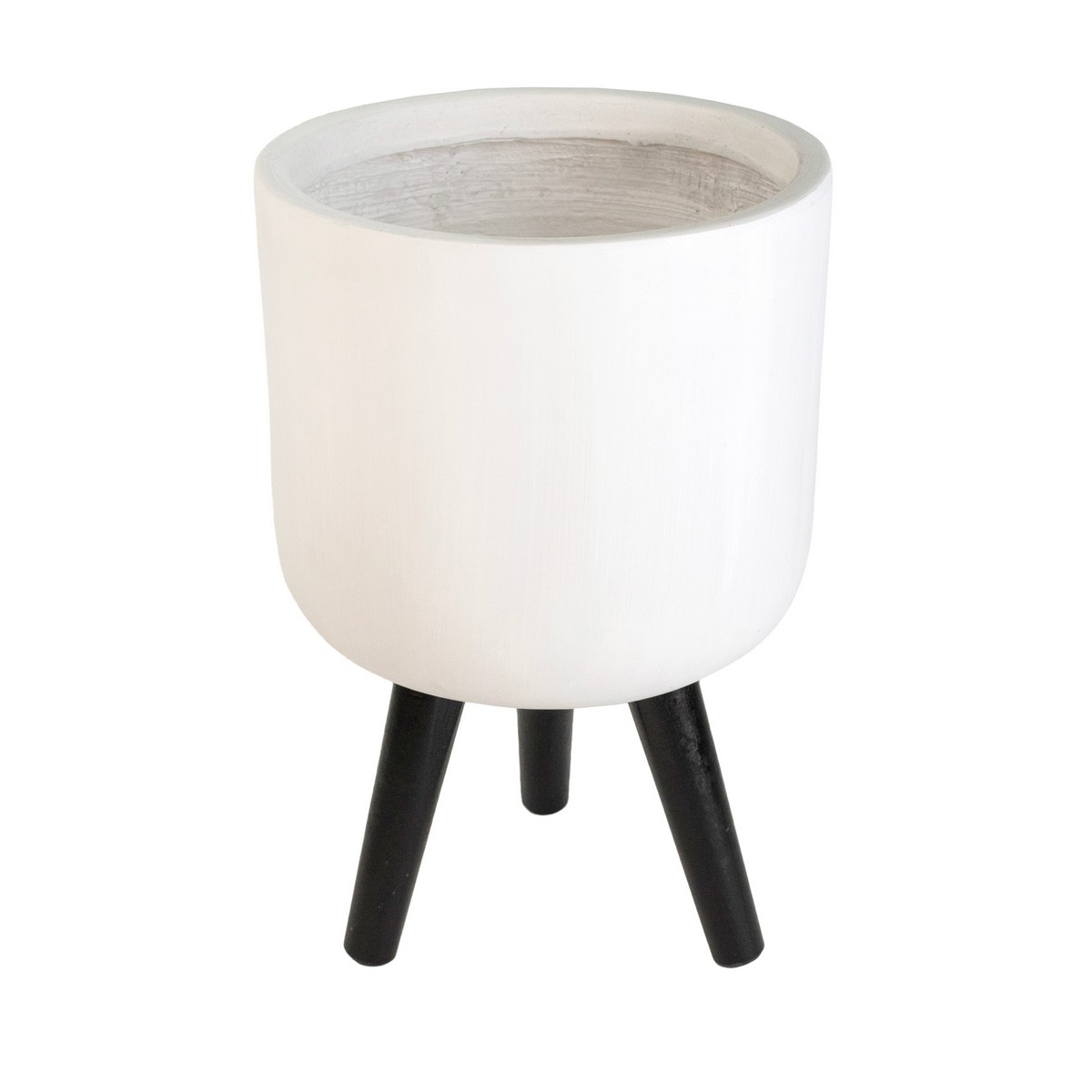 Кашпо на подставке Стоун (файбергласс), D25xH39см, белый в интернет-магазине флористических аксессуаров Азалия Декор