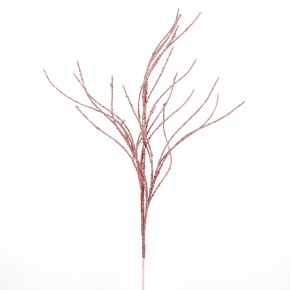 Ветка декоративная с глиттером, 88см, розовый в интернет-магазине флористических аксессуаров Азалия Декор
